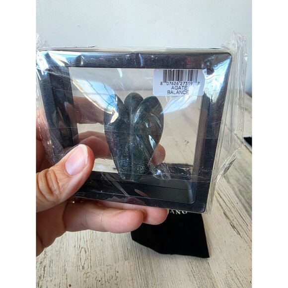 Kalifano agate balance greenstone Crystal Angel cherub statue figurine - Picture 6 of 6